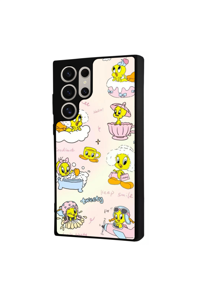 Samsung Galaxy S23 Ultra Uyumlu Tweety Tasarımlı Glossy Premium Kılıf