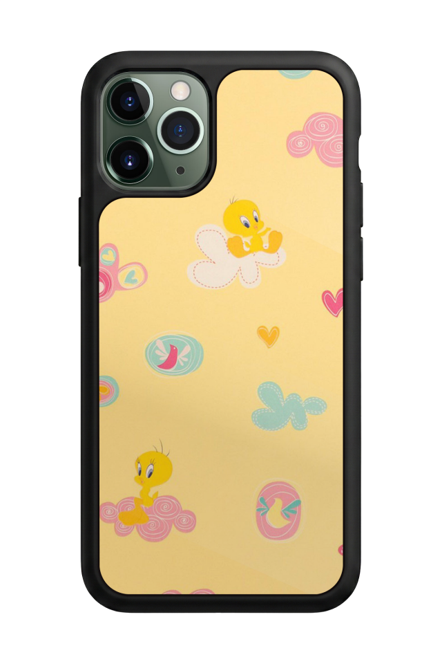 iPhone 11 Pro Uyumlu Tweety Tasarımlı Glossy Premium Kılıf