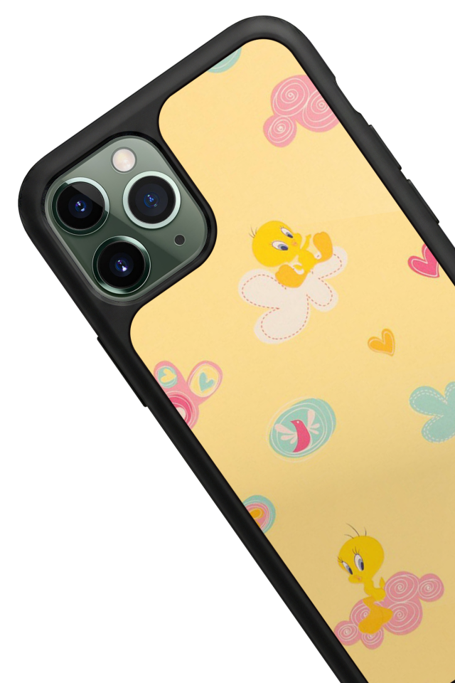 iPhone 11 Pro Uyumlu Tweety Tasarımlı Glossy Premium Kılıf