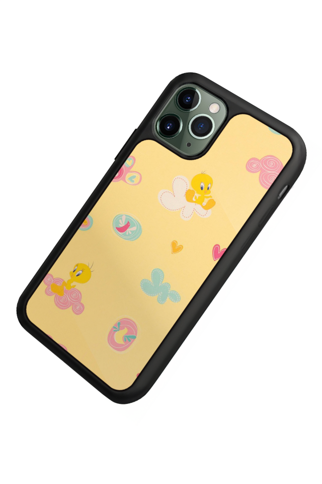 iPhone 11 Pro Uyumlu Tweety Tasarımlı Glossy Premium Kılıf
