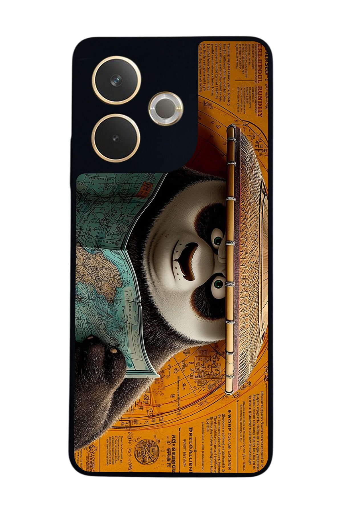 Oppo A5 Pro Uyumlu Kung Fu Panda Tasarımlı Glossy Premium Kılıf