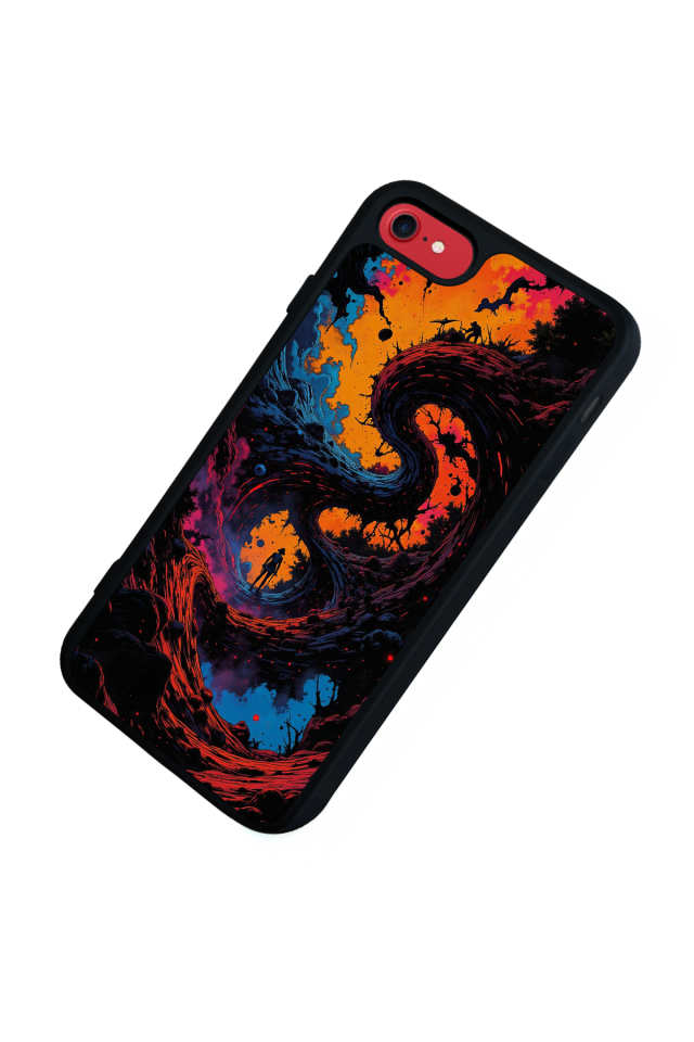 iPhone 8 Uyumlu Abstract Tasarımlı Glossy Premium Kılıf