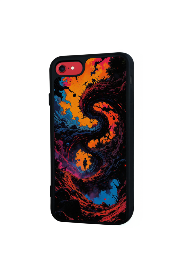 iPhone 8 Uyumlu Abstract Tasarımlı Glossy Premium Kılıf