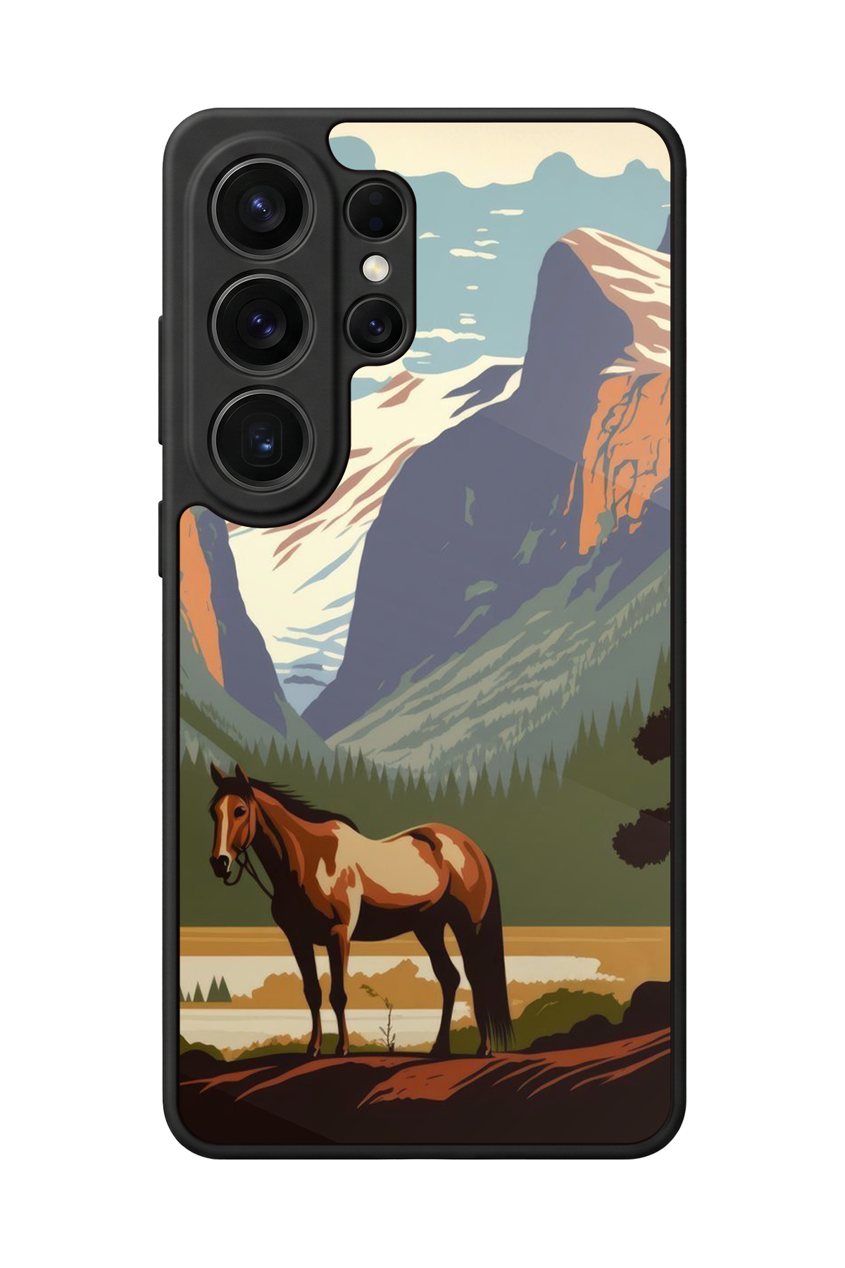 Samsung Galaxy S26 Ultra Uyumlu At Horse Tasarımlı Glossy Premium Kılıf