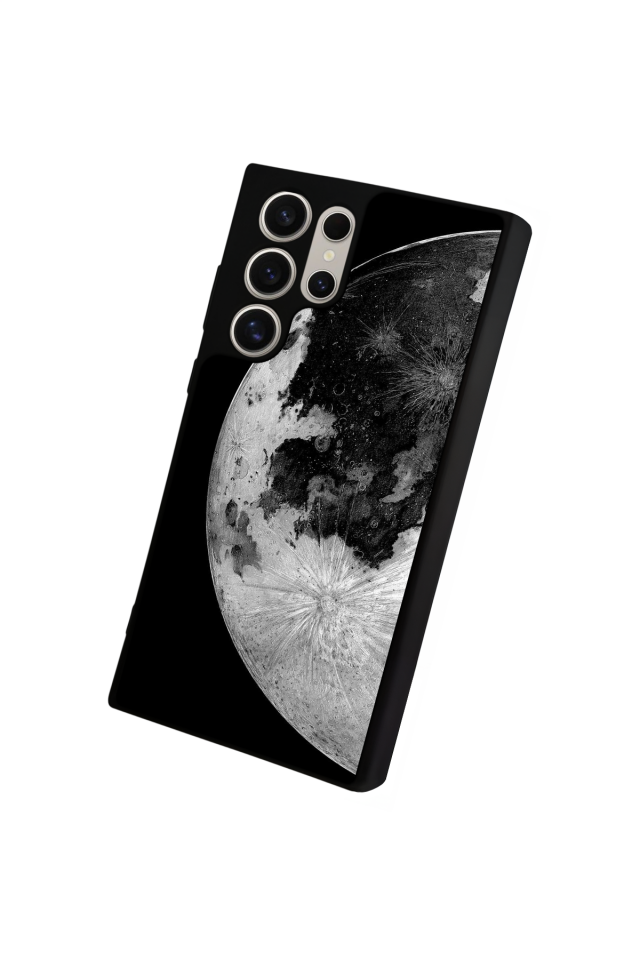 Samsung Galaxy S22 Ultra Uyumlu Ay Tasarımlı Glossy Premium Kılıf