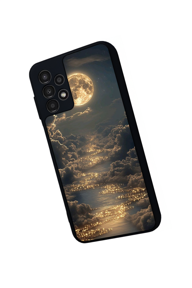 Samsung Galaxy A23 Uyumlu Ay Tasarımlı Glossy Premium Kılıf