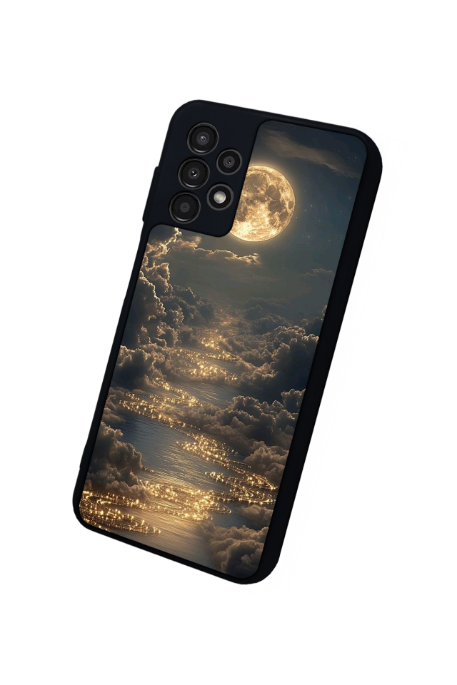 Samsung Galaxy A23 Uyumlu Ay Tasarımlı Glossy Premium Kılıf