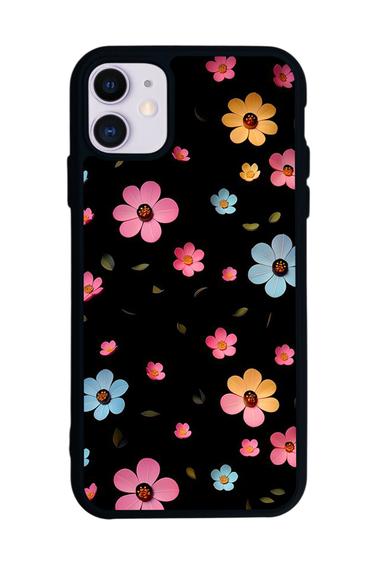 iPhone 11 Uyumlu Cicek Tasarımlı Glossy Premium Kılıf