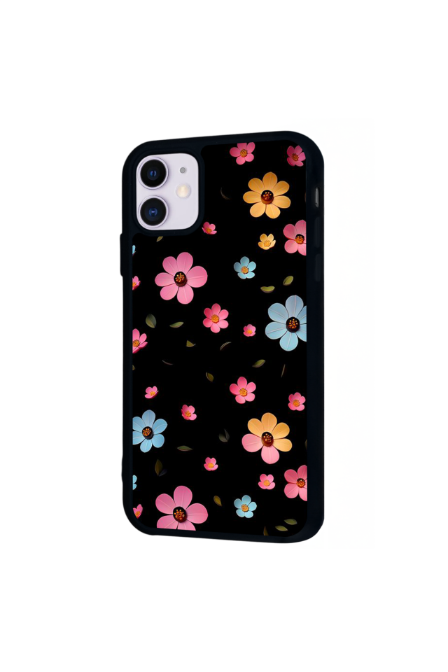 iPhone 11 Uyumlu Cicek Tasarımlı Glossy Premium Kılıf