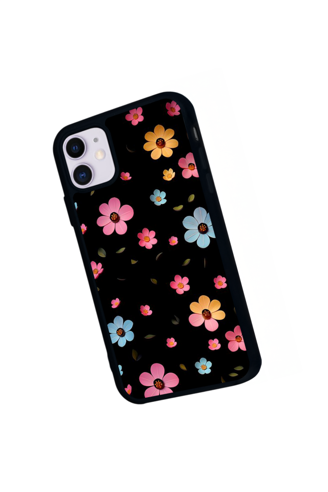 iPhone 11 Uyumlu Cicek Tasarımlı Glossy Premium Kılıf