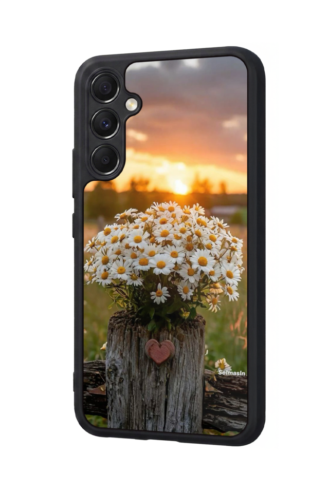 Samsung Galaxy M34 Uyumlu Cicek Tasarımlı Glossy Premium Kılıf