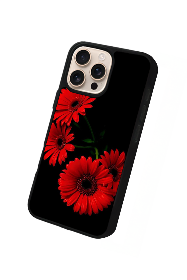 iPhone 14 Pro Uyumlu Cicek Tasarımlı Glossy Premium Kılıf