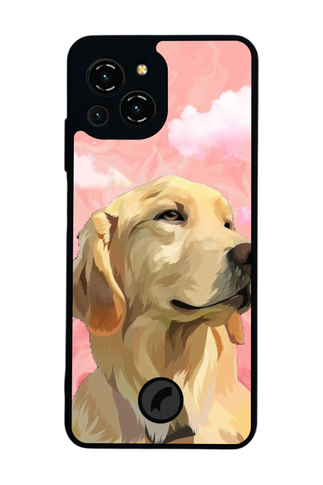 Reeder S23 Pro Max Uyumlu Golden Kopek Tasarımlı Glossy Premium Kılıf