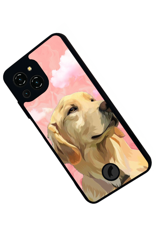 Reeder S23 Pro Max Uyumlu Golden Kopek Tasarımlı Glossy Premium Kılıf