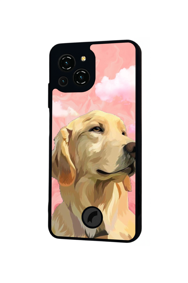 Reeder S23 Pro Max Uyumlu Golden Kopek Tasarımlı Glossy Premium Kılıf