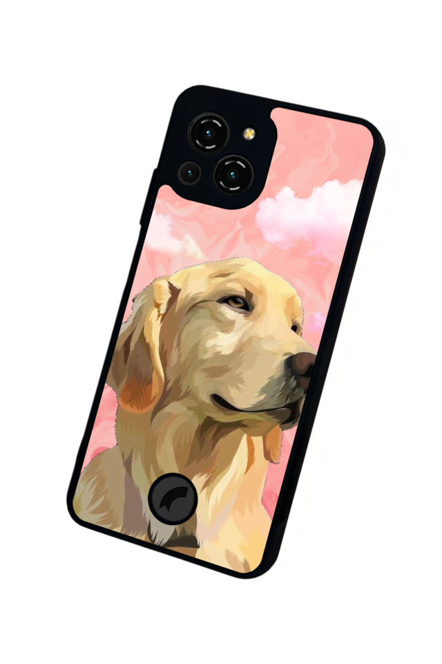 Reeder S23 Pro Max Uyumlu Golden Kopek Tasarımlı Glossy Premium Kılıf