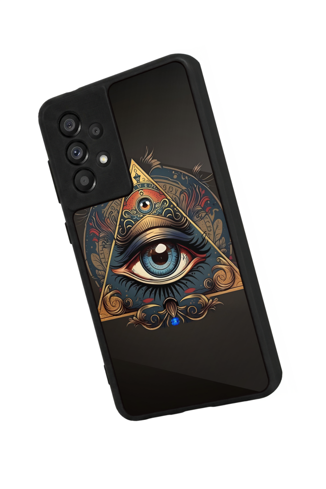 Samsung Galaxy A73 Uyumlu Göz Tasarımlı Glossy Premium Kılıf
