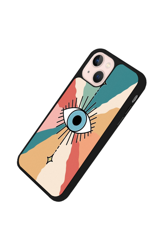 iPhone 14 Plus Uyumlu Göz Tasarımlı Glossy Premium Kılıf