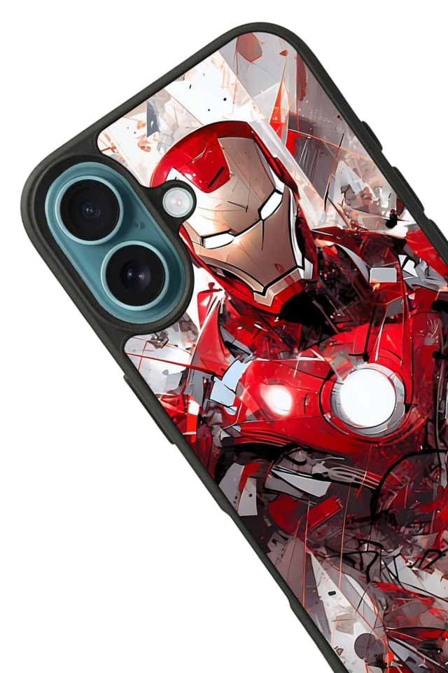 iPhone 16 Plus Uyumlu Iron Man ( Demir Adam ) Tasarımlı Glossy Premium Kılıf