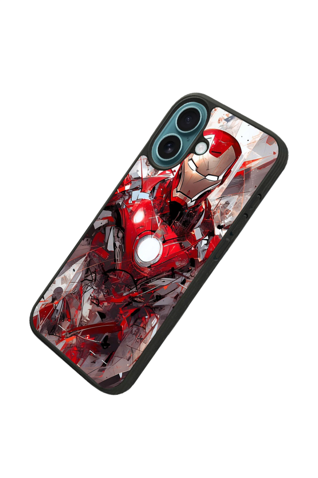 iPhone 16 Plus Uyumlu Iron Man ( Demir Adam ) Tasarımlı Glossy Premium Kılıf