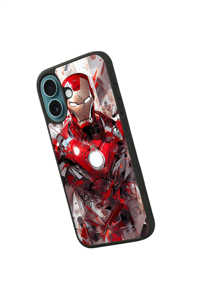 iPhone 16 Plus Uyumlu Iron Man ( Demir Adam ) Tasarımlı Glossy Premium Kılıf