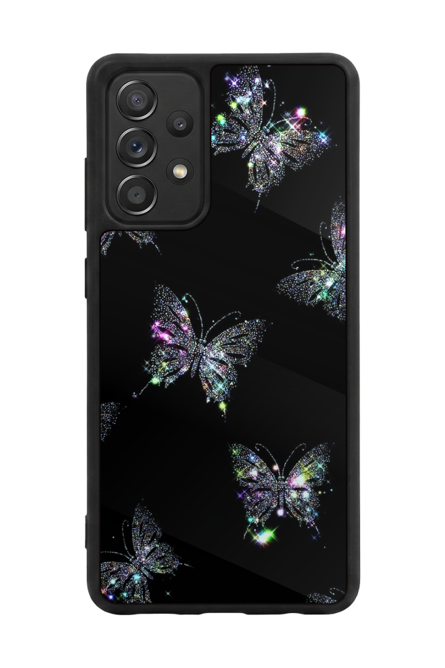 Samsung Galaxy A72 Uyumlu Kelebek Tasarımlı Glossy Premium Kılıf