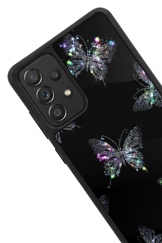 Samsung Galaxy A72 Uyumlu Kelebek Tasarımlı Glossy Premium Kılıf