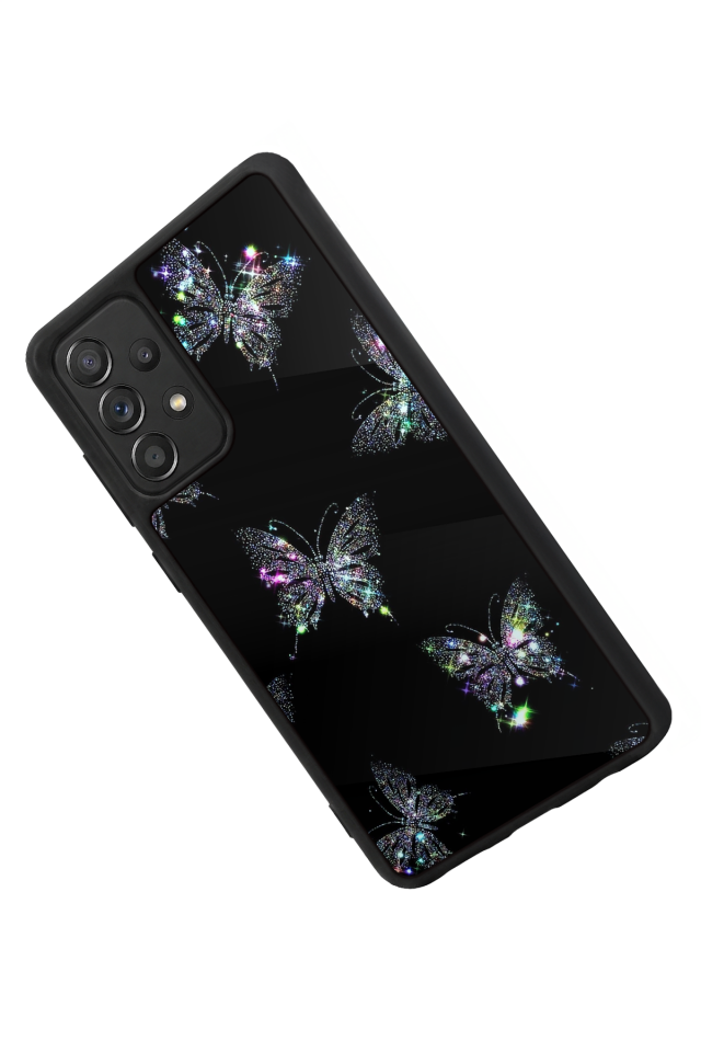 Samsung Galaxy A72 Uyumlu Kelebek Tasarımlı Glossy Premium Kılıf