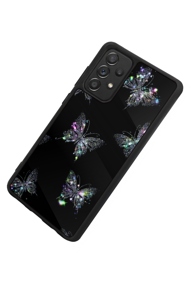 Samsung Galaxy A72 Uyumlu Kelebek Tasarımlı Glossy Premium Kılıf