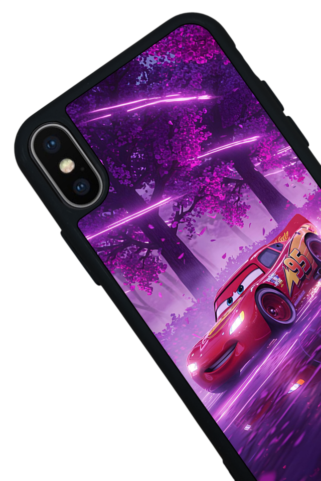 iPhone XS Max Uyumlu Şimsek McQueen Tasarımlı Glossy Premium Kılıf