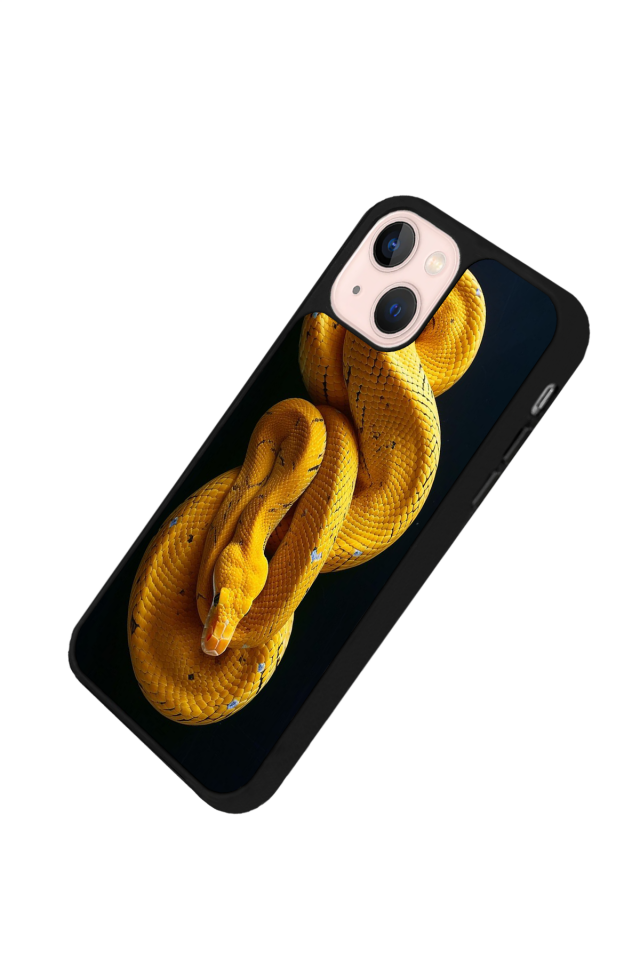 iPhone 14 Plus Uyumlu Yılan Tasarımlı Glossy Premium Kılıf