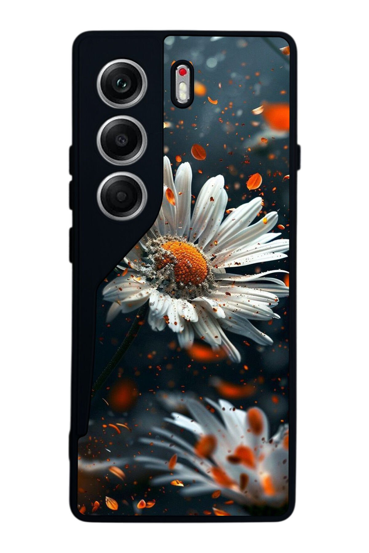 Tecno Camon 40 Uyumlu Cicek Tasarımlı Glossy Premium Kılıf