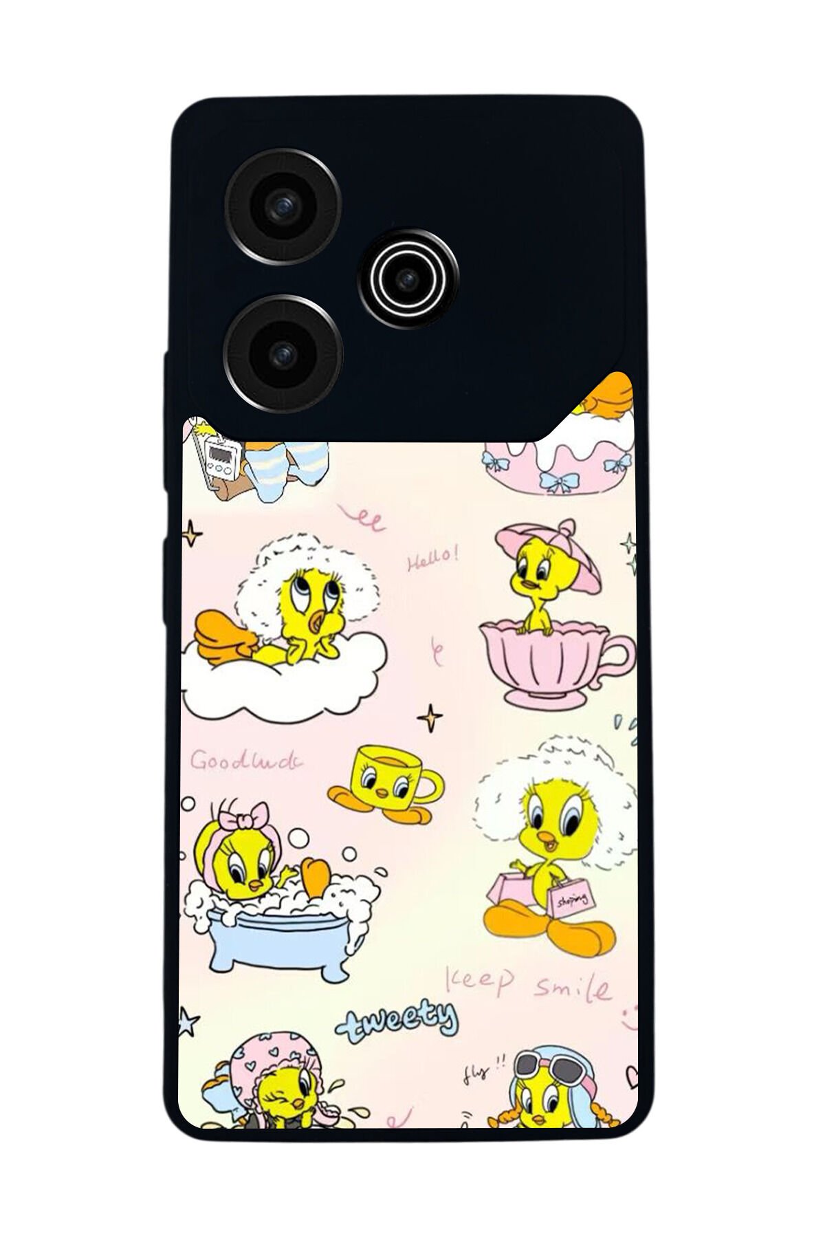 Tecno Pova 6 Uyumlu Tweety Tasarımlı Glossy Premium Kılıf