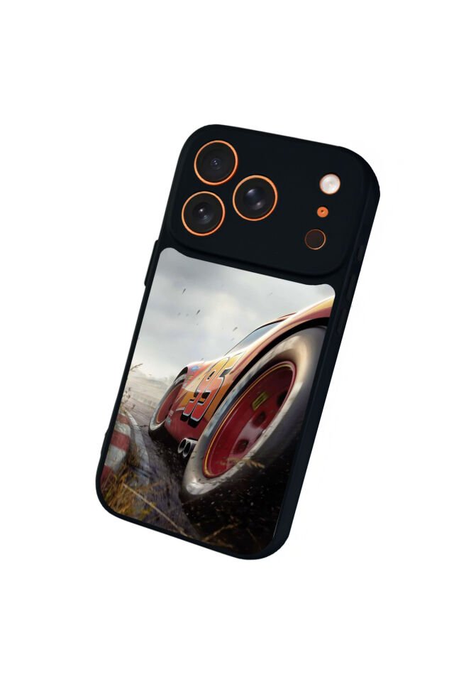 iPhone 17 Pro Max Uyumlu Şimsek McQueen Tasarımlı Glossy Premium Kılıf