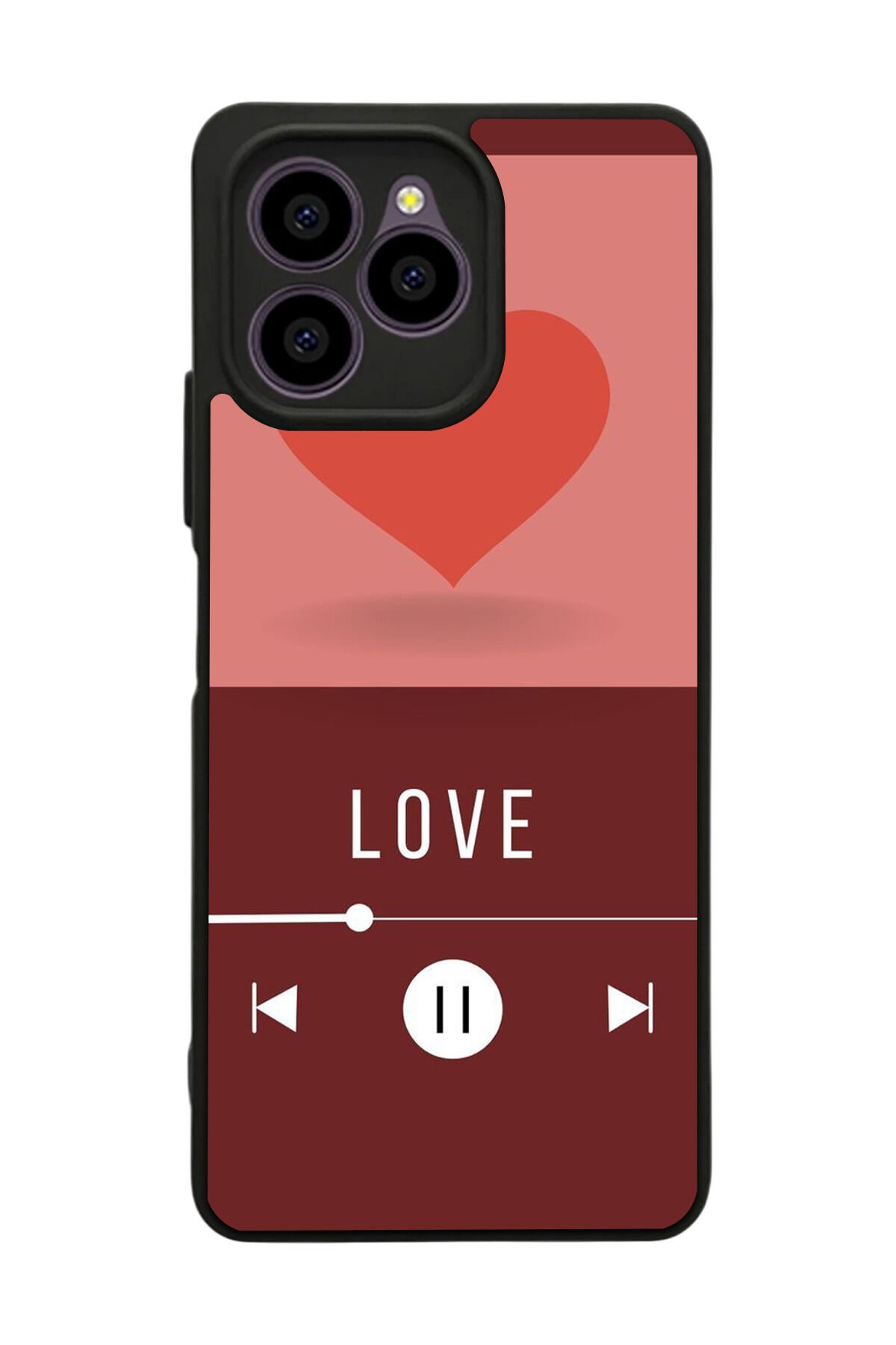 Omix X6 Uyumlu Kalp Love Tasarımlı Glossy Premium Kılıf