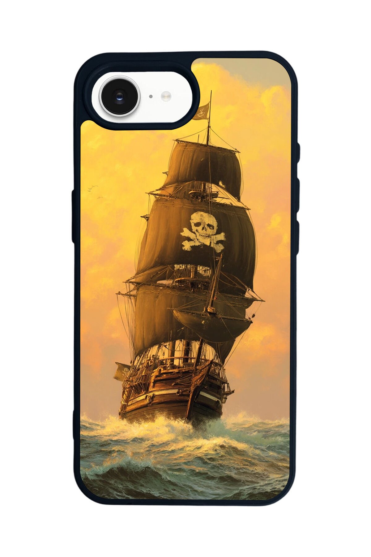 iPhone 16E Uyumlu Korsan Tasarımlı Glossy Premium Kılıf
