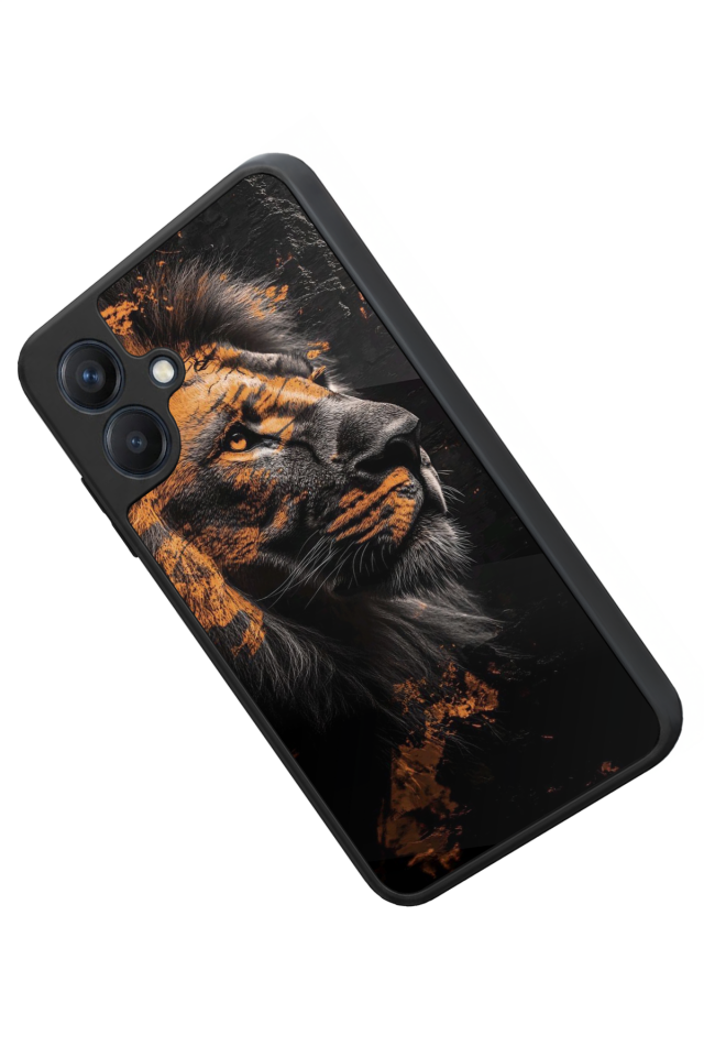 Samsung Galaxy A07 Uyumlu Aslan Tasarımlı Glossy Premium Kılıf