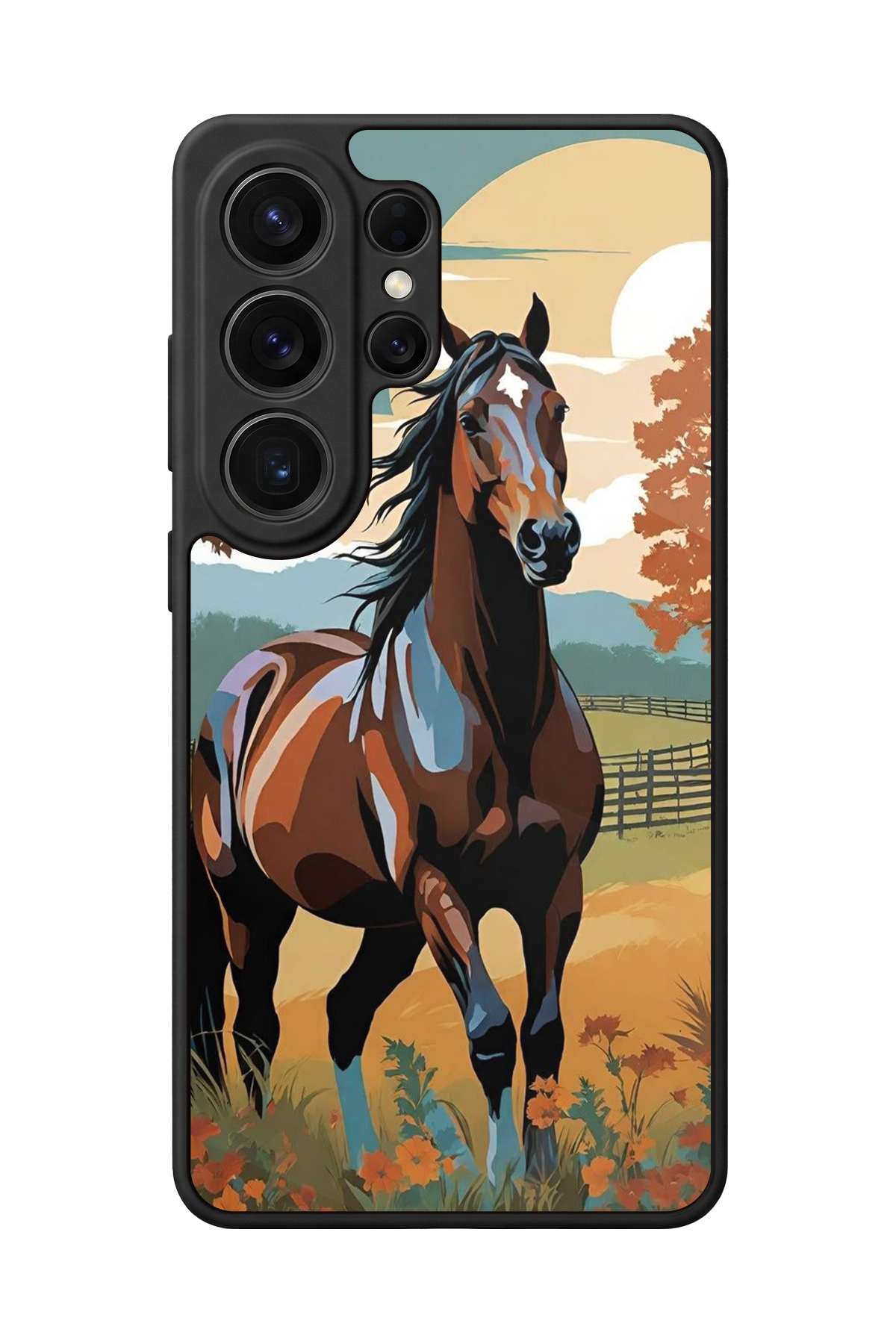 Samsung Galaxy S26 Ultra Uyumlu At Horse Tasarımlı Glossy Premium Kılıf