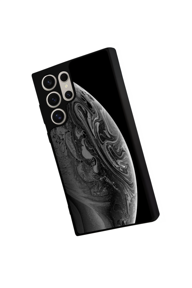 Samsung Galaxy S22 Ultra Uyumlu Ay Tasarımlı Glossy Premium Kılıf