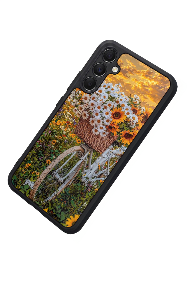 Samsung Galaxy M34 Uyumlu Cicek Tasarımlı Glossy Premium Kılıf