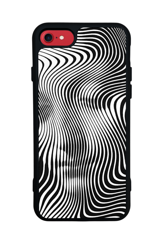 iPhone SE Uyumlu Çizgi Sanatı Tasarımlı Glossy Premium Kılıf
