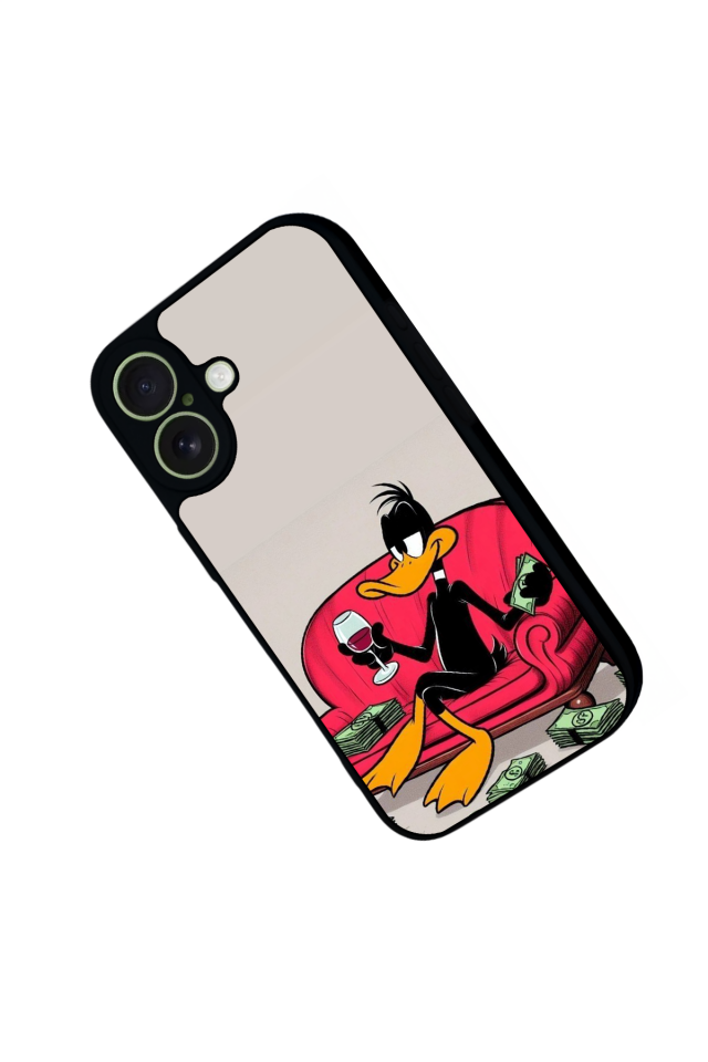 iPhone 17 Uyumlu Daffy duck Tasarımlı Glossy Premium Kılıf