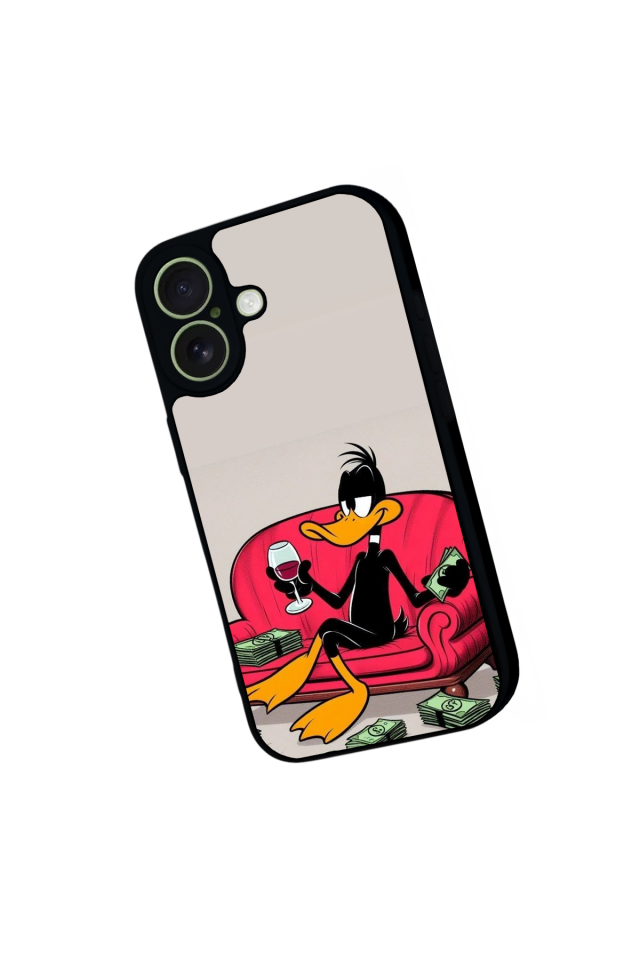 iPhone 17 Uyumlu Daffy duck Tasarımlı Glossy Premium Kılıf