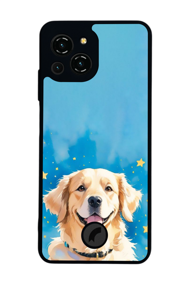 Reeder S23 Pro Max Uyumlu Golden Kopek Tasarımlı Glossy Premium Kılıf