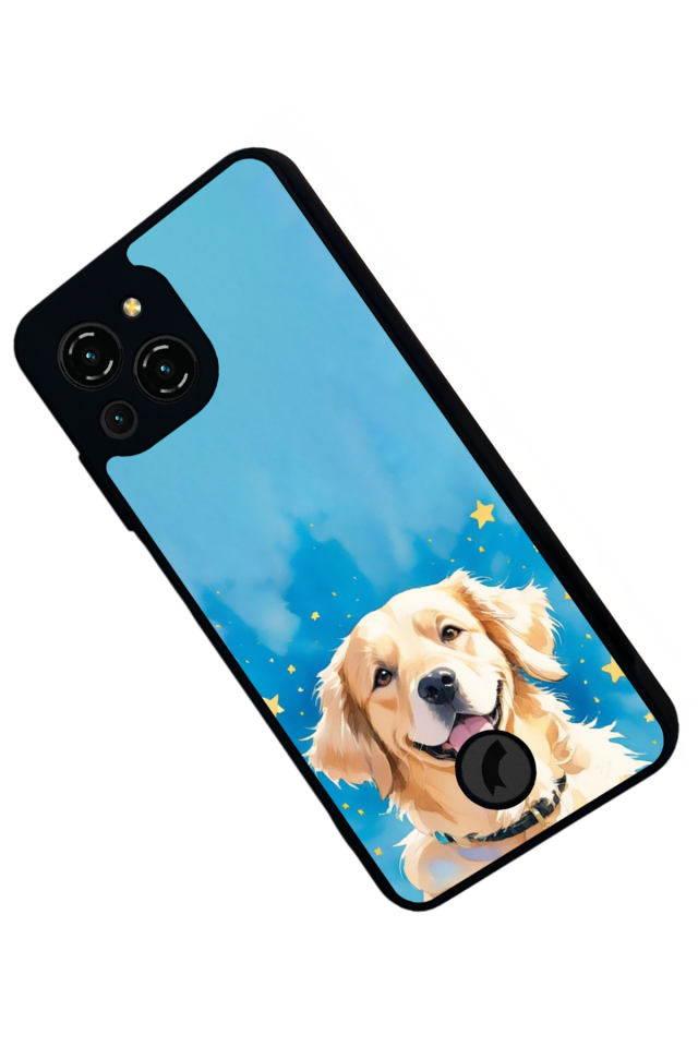 Reeder S23 Pro Max Uyumlu Golden Kopek Tasarımlı Glossy Premium Kılıf