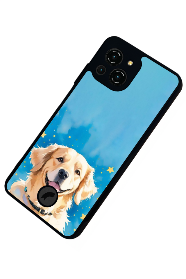 Reeder S23 Pro Max Uyumlu Golden Kopek Tasarımlı Glossy Premium Kılıf