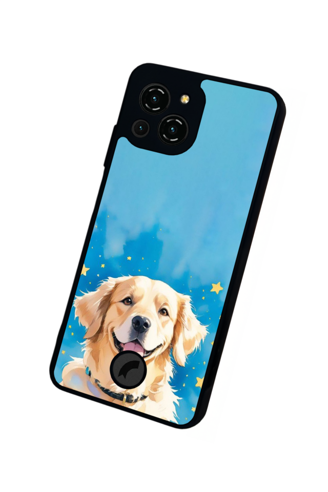 Reeder S23 Pro Max Uyumlu Golden Kopek Tasarımlı Glossy Premium Kılıf