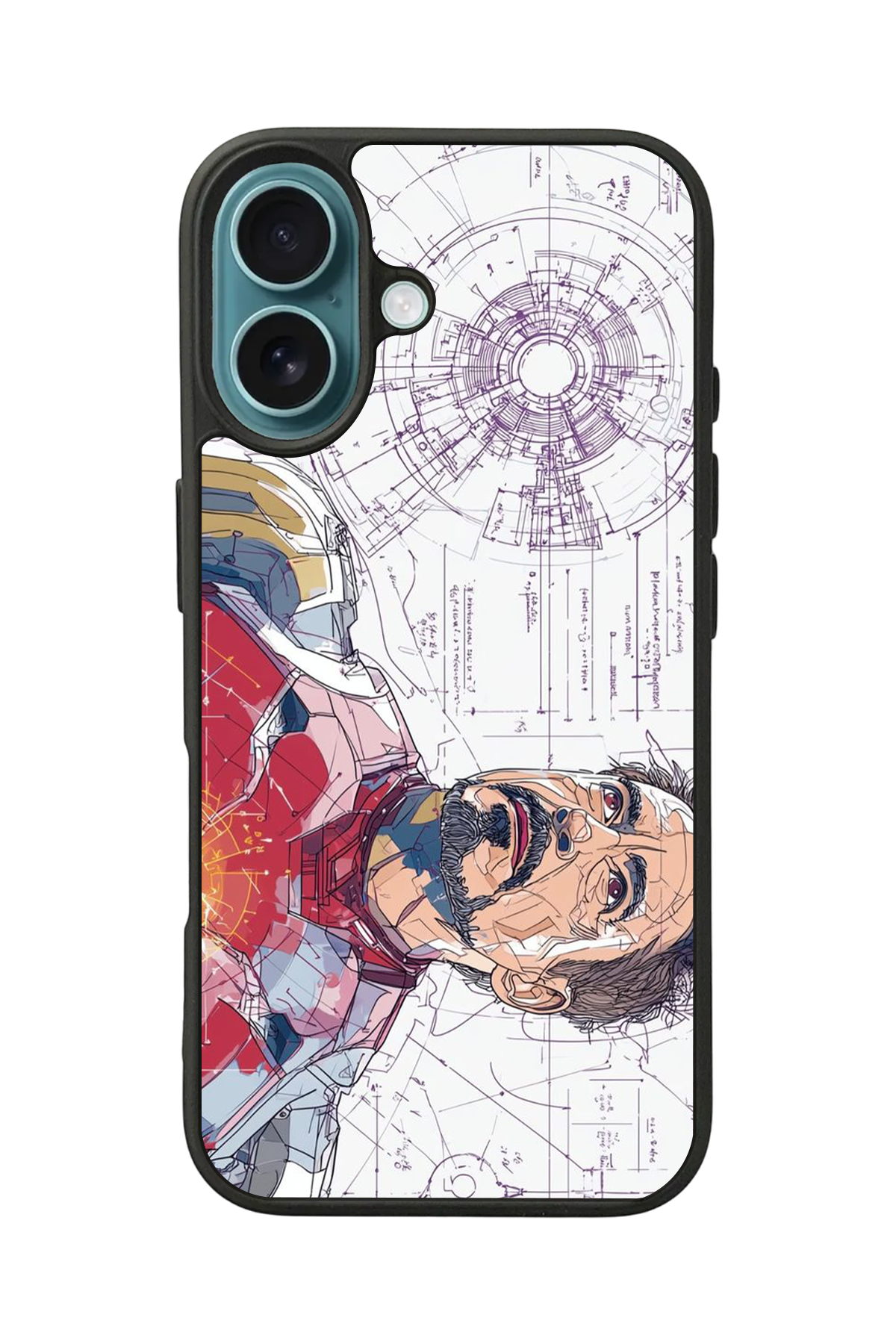 iPhone 16 Plus Uyumlu Iron Man ( Demir Adam ) Tasarımlı Glossy Premium Kılıf