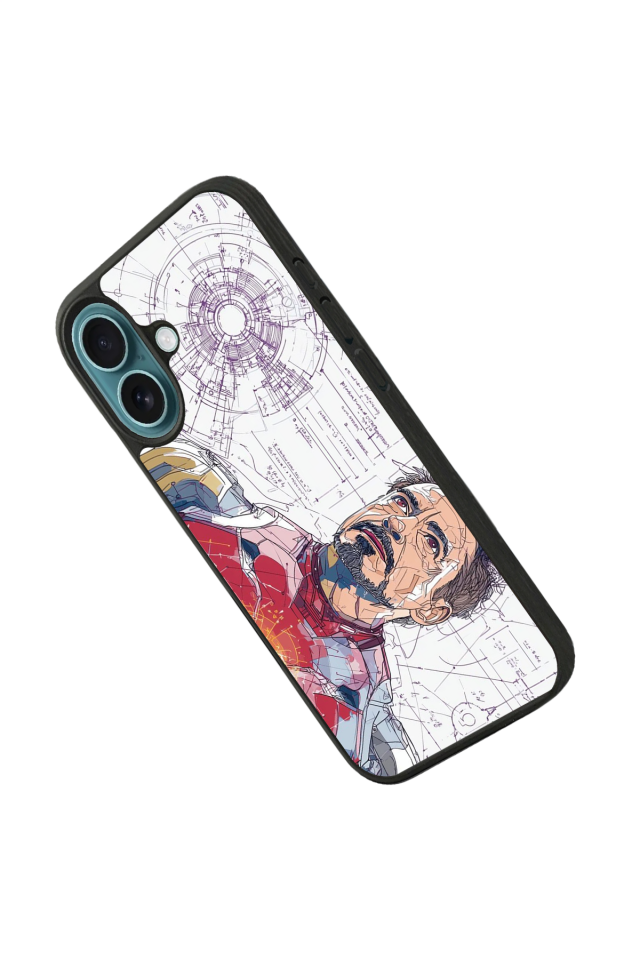 iPhone 16 Plus Uyumlu Iron Man ( Demir Adam ) Tasarımlı Glossy Premium Kılıf