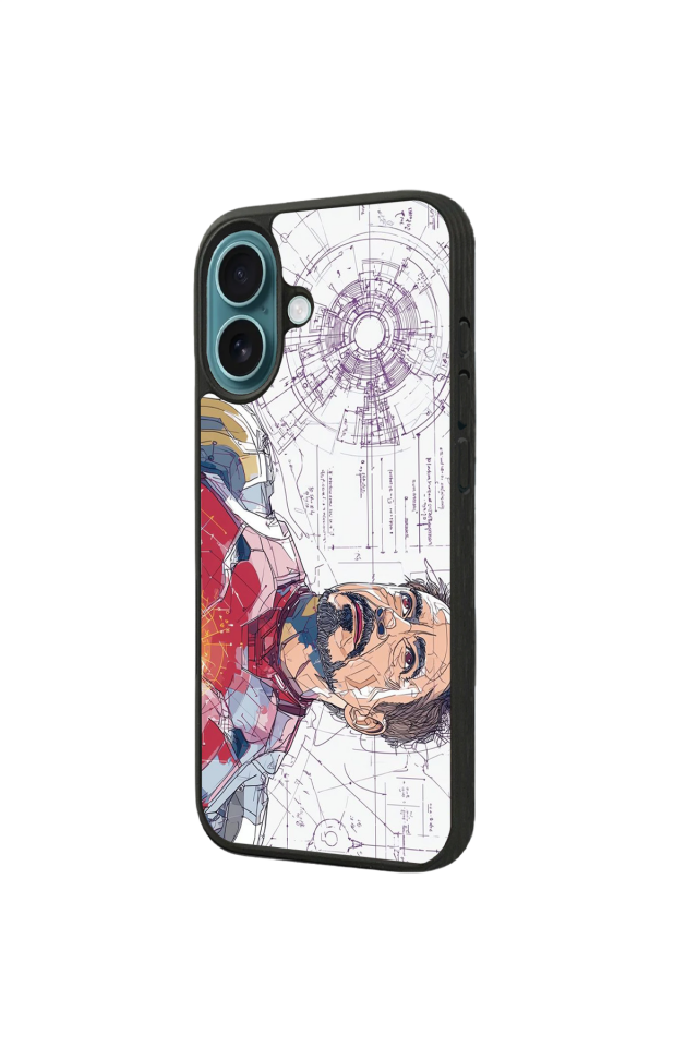 iPhone 16 Plus Uyumlu Iron Man ( Demir Adam ) Tasarımlı Glossy Premium Kılıf